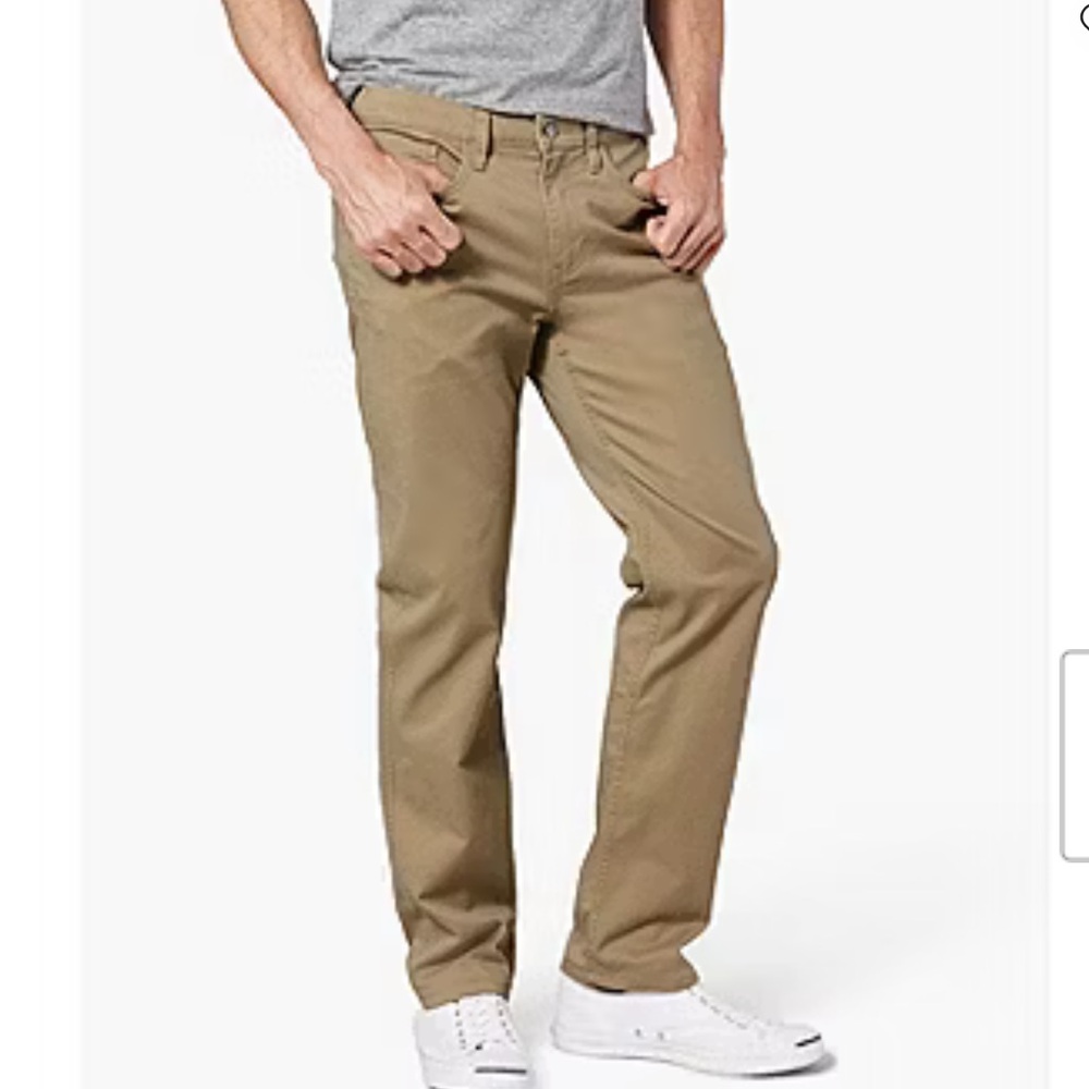 Dockers Jean Cut Khaki All Seasons Tech Mens Straight Fit Flat Front Pant 34X30 - Picture 2 of 7